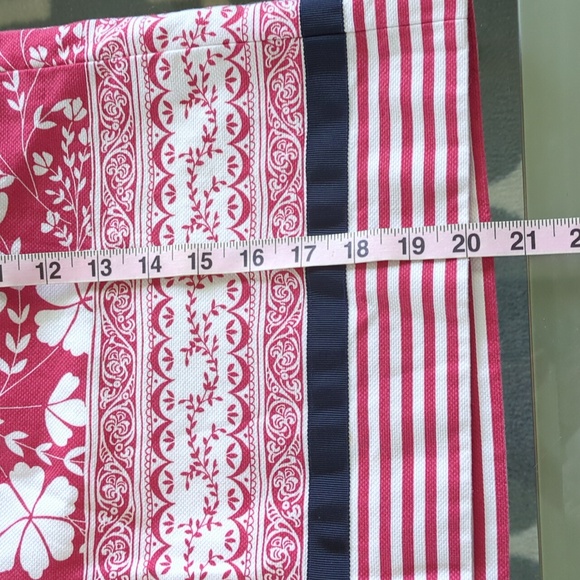 Ann Taylor Loft Floral Striped,Red White Black - Picture 13 of 13